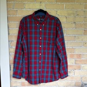 Chaps Ralph Lauren Men's Red Plaid Shirt